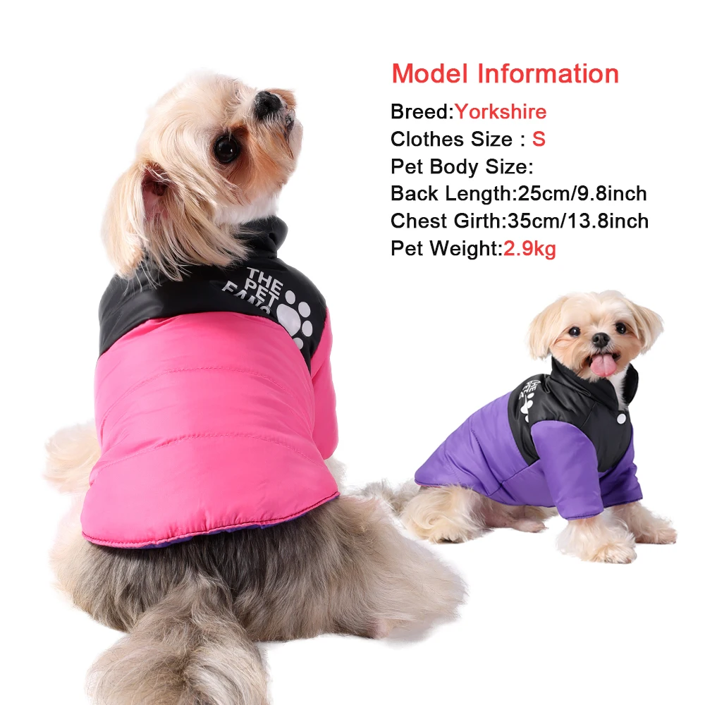 Chaqueta impermeable reversible para perro Yorkshire Terrier