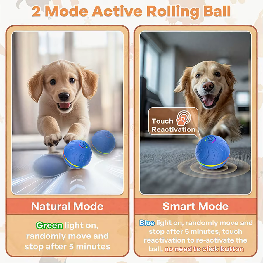 Pelota automática para perros con USB – Juguete interactivo - imagen 3