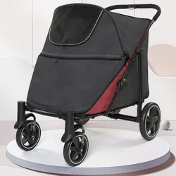 Carrito Paseos Perros Grandes y Mayores – Plegable, Seguro y Transpirable