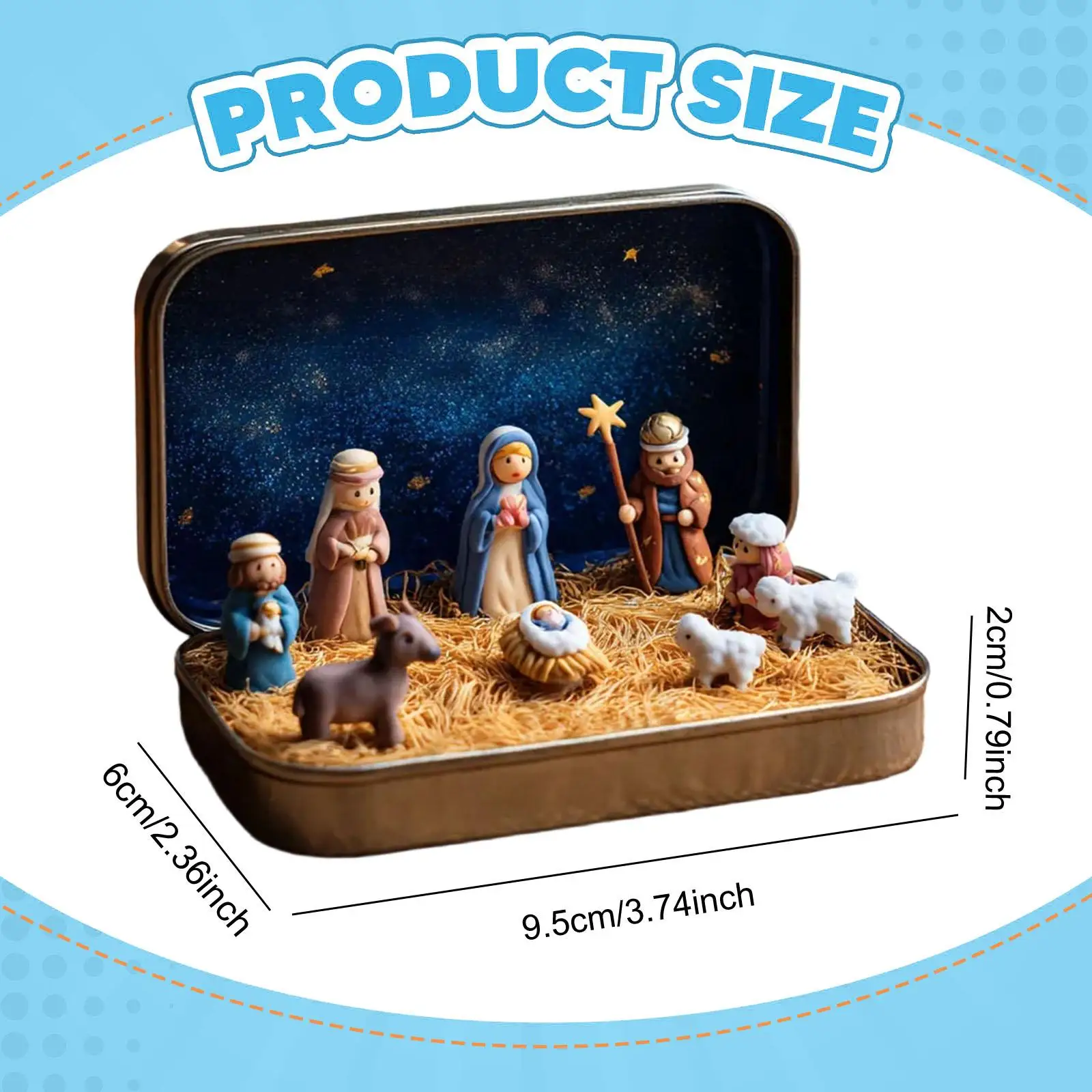Figuras Belén Natividad Resina – Decoración Navideña Mesa Hogar - imagen 2