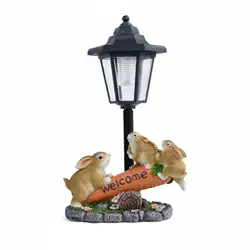 Figura Solar de Conejo para Jardín – Decoración y Luz Exterior
