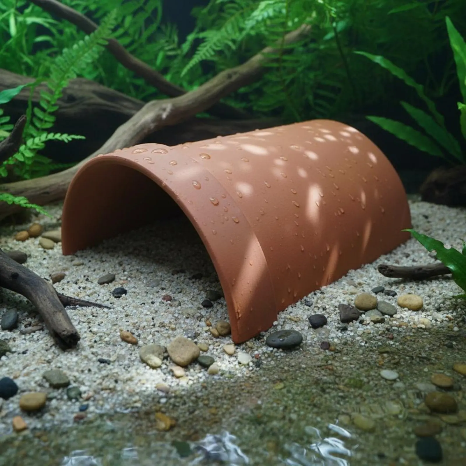 Escondite para tortugas y anfibios con cueva para tomar el sol - imagen 5