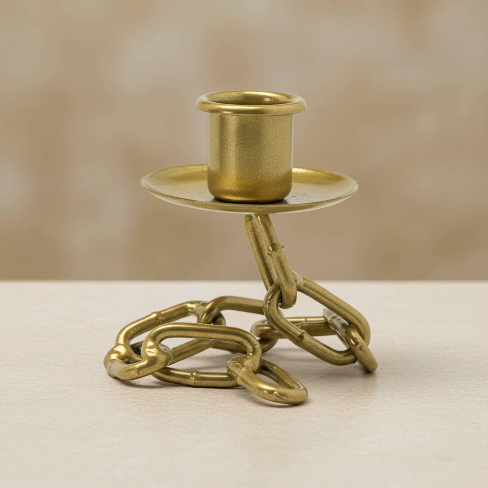 Candelabro Decorativo de Cadena con Eslabones – Centro de Mesa Moderno - imagen 4
