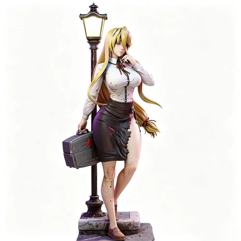 Figura femenina de resina 1:24 para modelismo, sin pintar ni montar