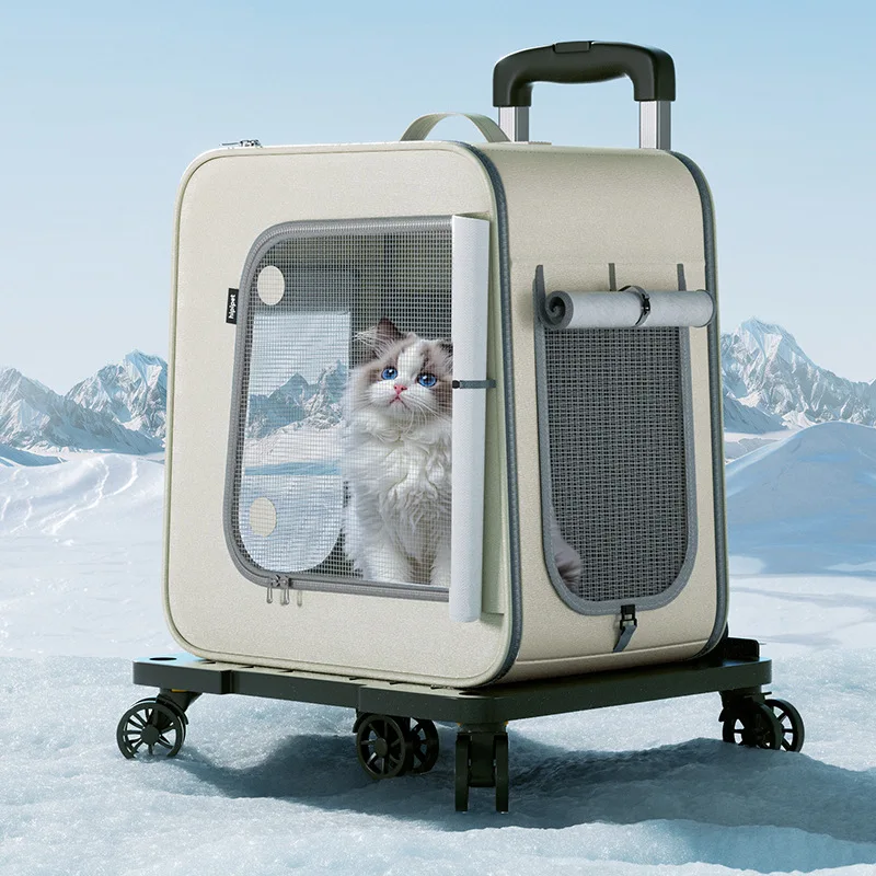 Mochila para gatos en configuración de mochila al hombro