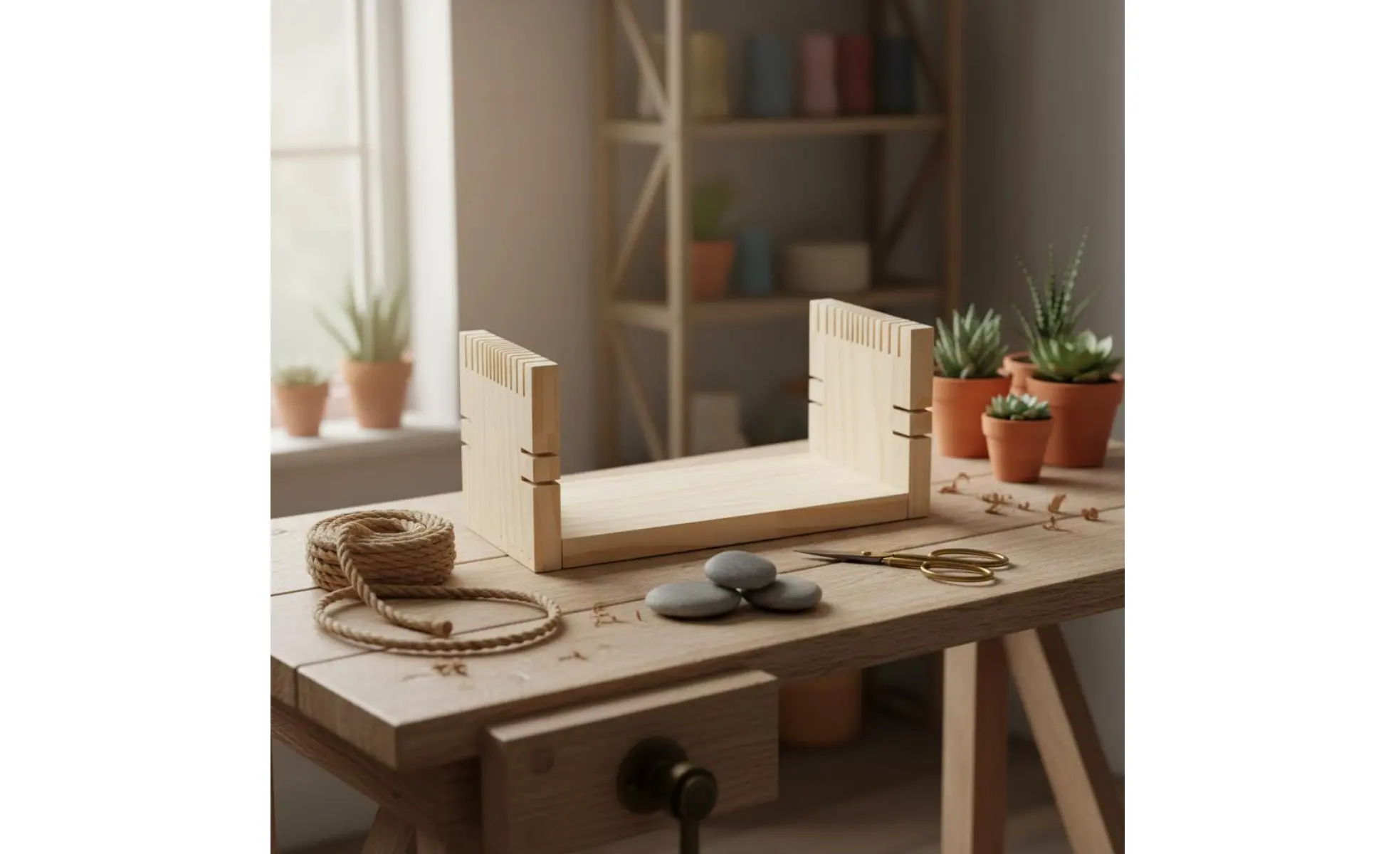 Detalle del acabado pulido de la plantilla de madera