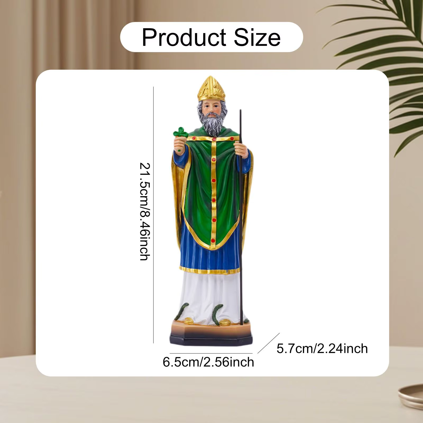 Estatua decorativa de santo para hogares con gatos y perros - imagen 2
