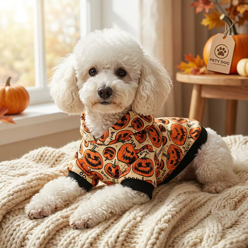 Disfraz calabaza Halloween sudadera iluminada para perros gatos - imagen 4