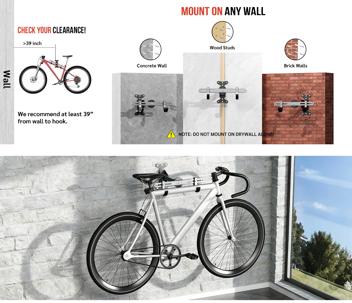 Soporte plegable contra la pared