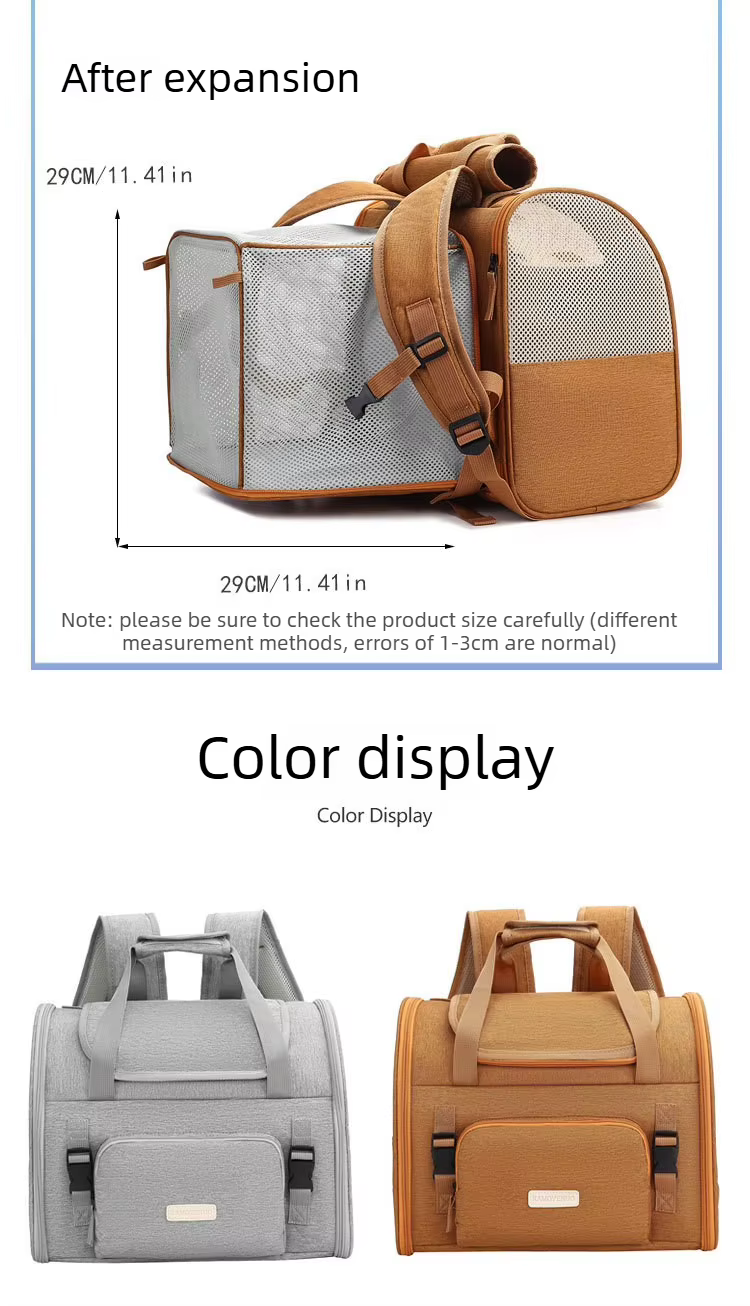 Mochila plegada y empaquetada