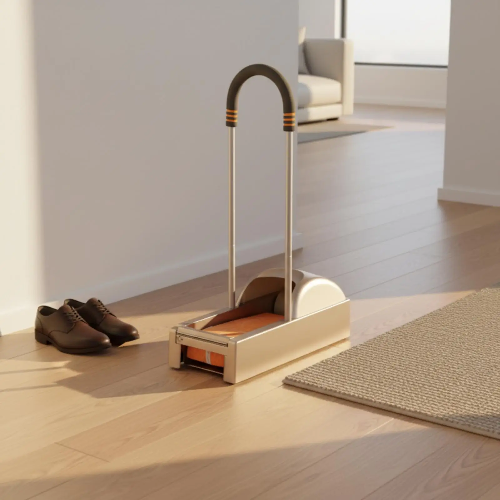 Dispensador de fundas para calzado con mango curvo – Higiene en casa - imagen 2
