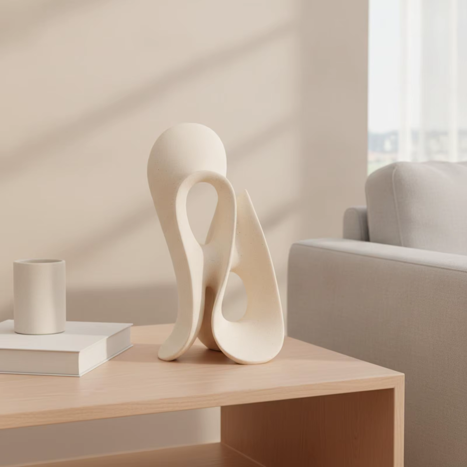 Figura decorativa abstracta de resina para el hogar - imagen 2