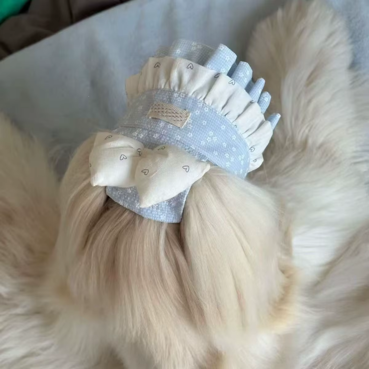 Gorro encaje antisuciedad con dibujos animados para perros y cachorros - imagen 3