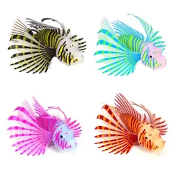 Decoración luminosa pez león para acuario – Silicona brilla en oscuridad