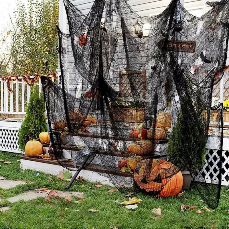Tela de gasa para decoración Halloween – Efecto desgarrado - imagen 2