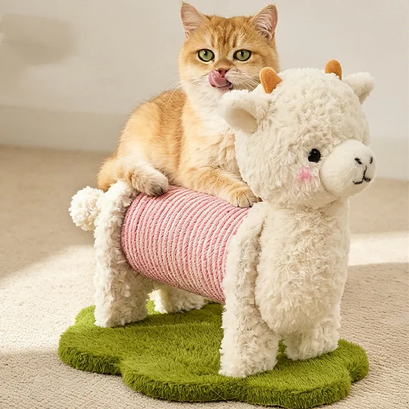 Rascador para Gatos con Rueda y Protector de Sofá – Sisal natural
