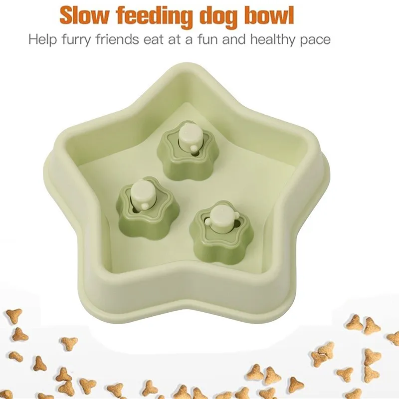 Tazón anti-vuelco para gatos y perros – Alimentación lenta giratoria