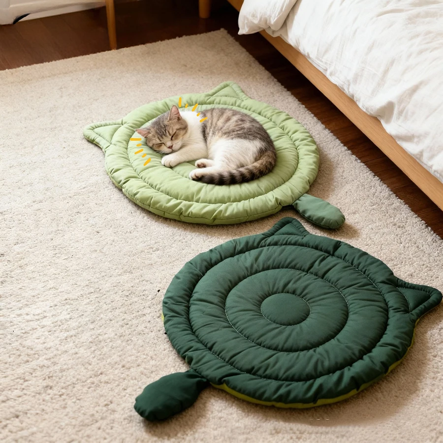 Cama con rostro de gato - vista frontal