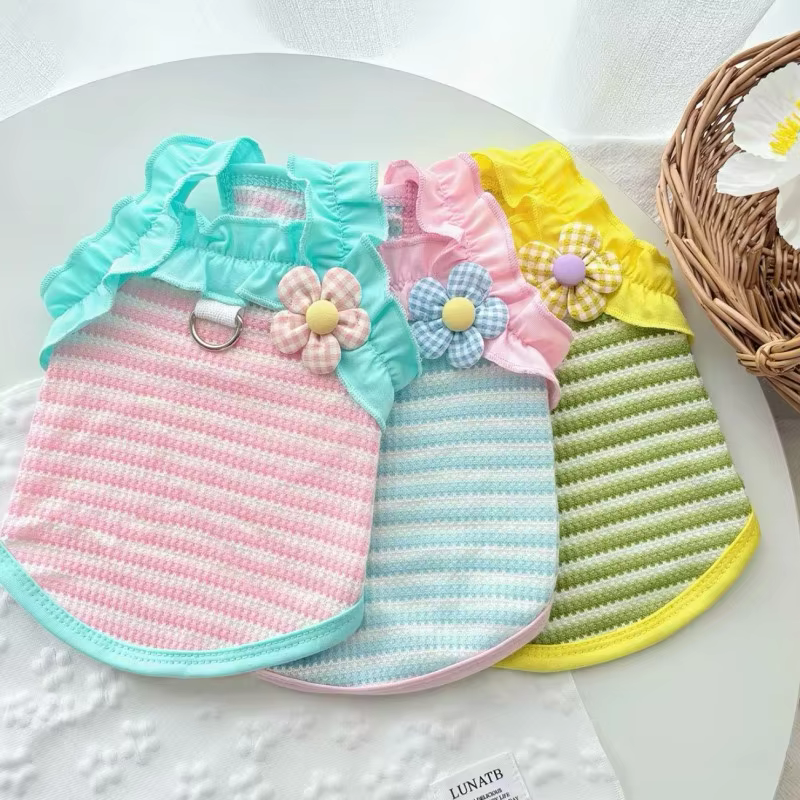 Chaleco refrigerante con tirantes de flores para perros y gatos - imagen 5