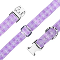Collar estampado para perros y gatos, ajustable y antiescape