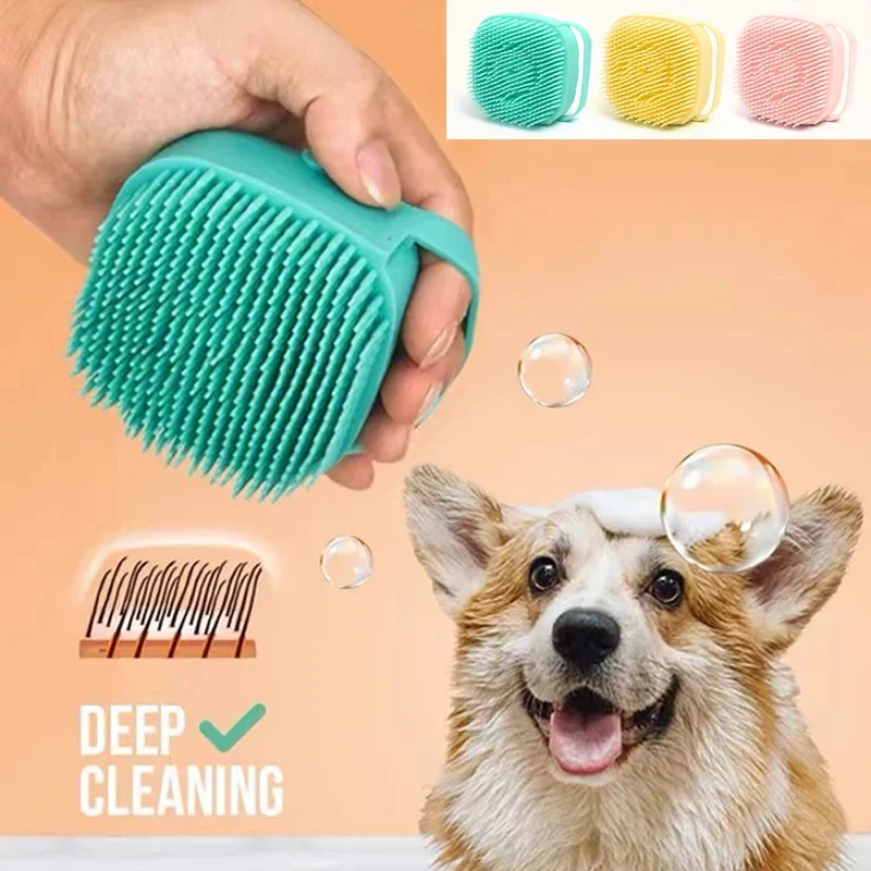 Cepillo de baño de silicona para mascotas