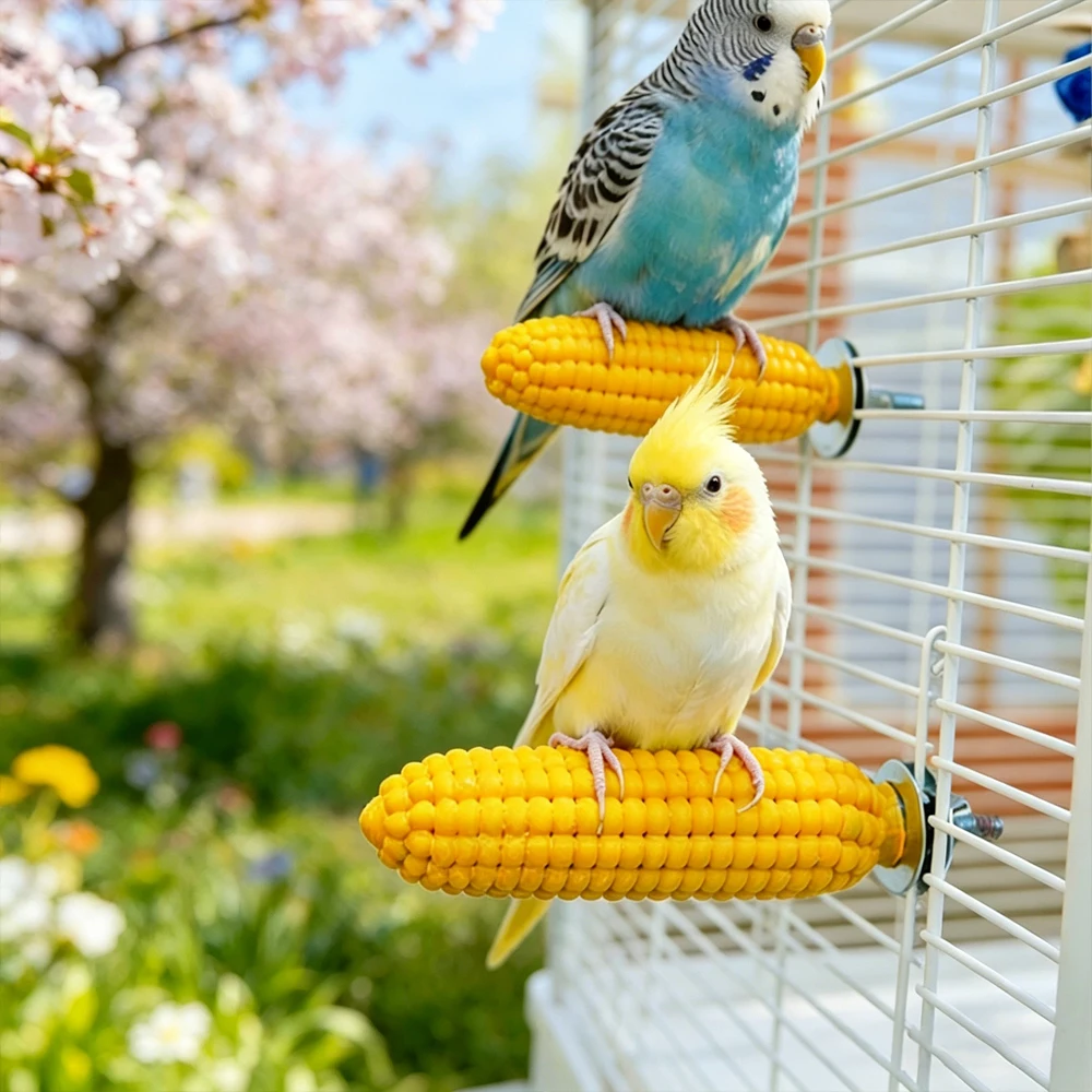 Juguete de maíz y palo para afilar pico en loros, periquitos y cacatúas - imagen 5