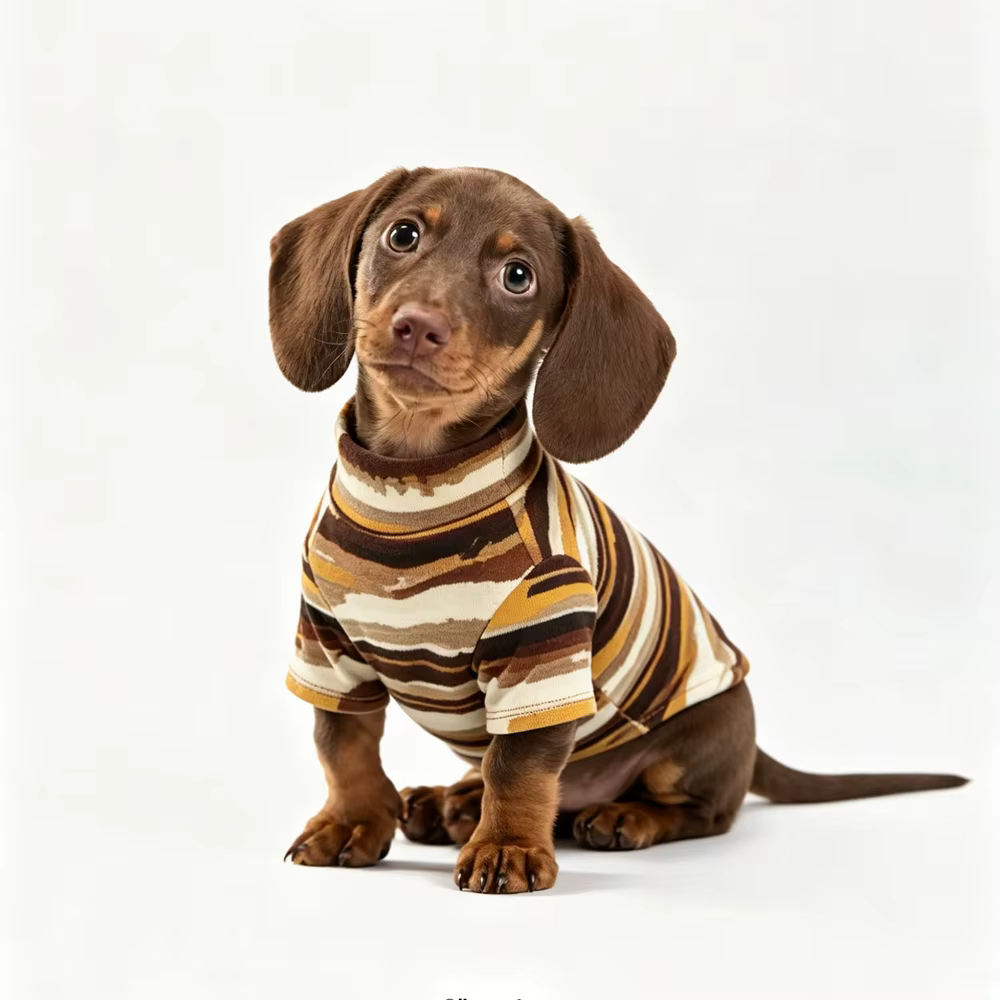 Abrigo suave leopardo para perros salchicha Dachshund, manga larga - imagen 3