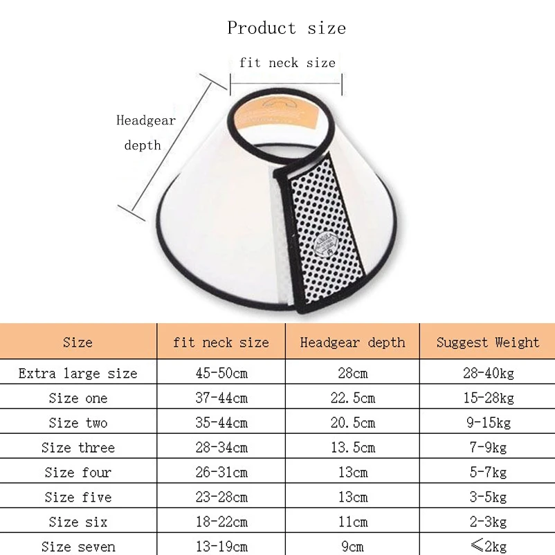 Collar antiarañazos impermeable tipo Elizabeth para gatos y perros - imagen 4