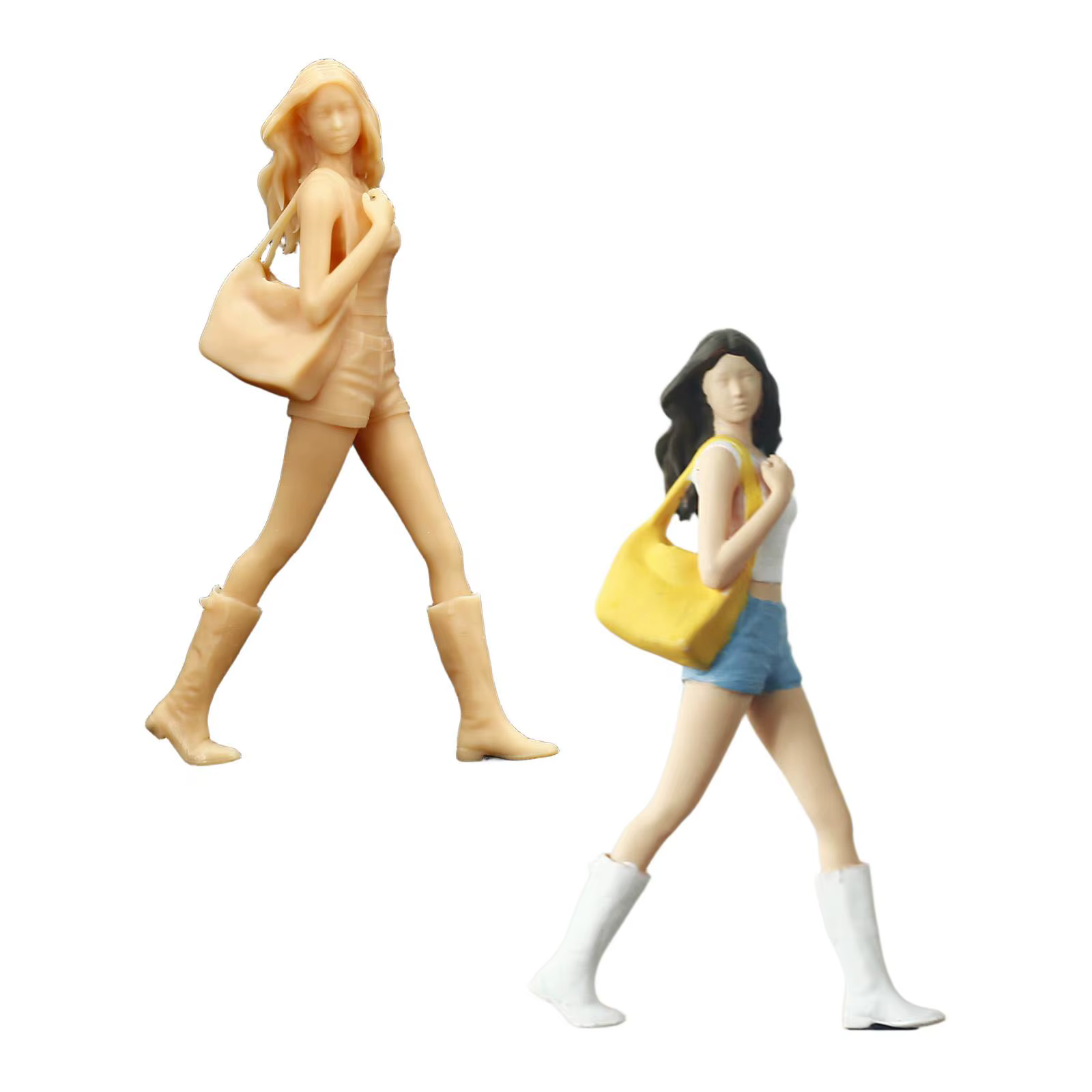 Figura miniatura niña escala 1:64 en resina para diorama y decoración