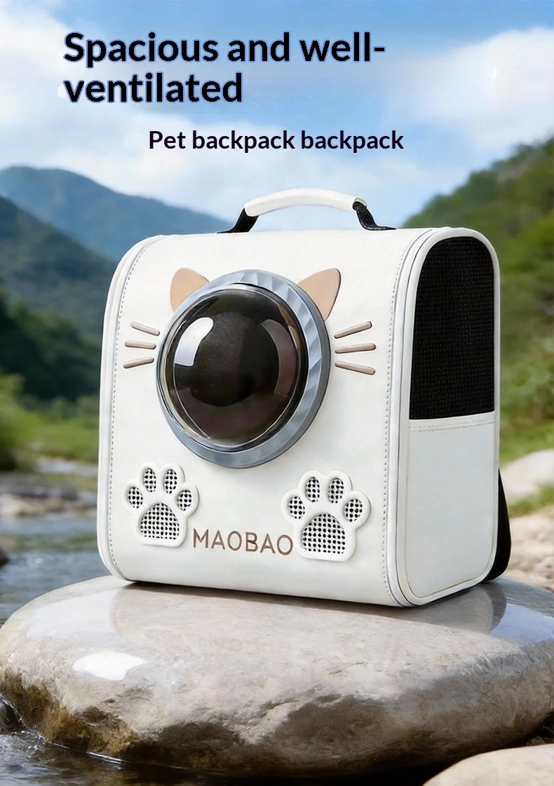 Mochila tipo cápsula espacial para transportar mascotas