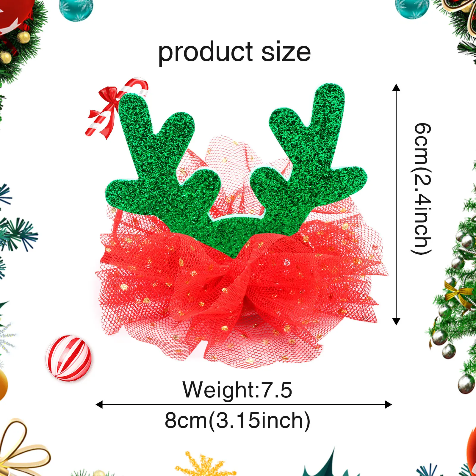 Gorros Navideños Ajustables para Perros y Gatos – Pack de Lazos de Fiestas - imagen 3