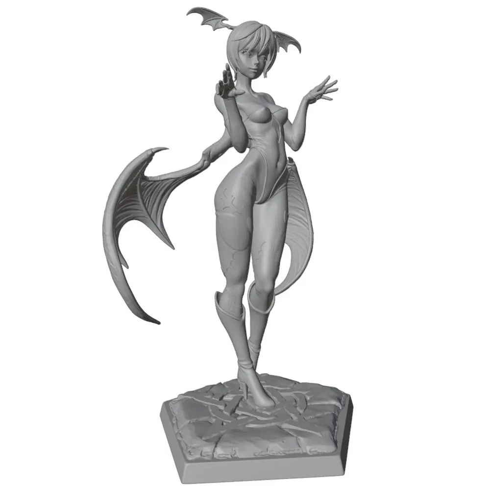 Miniatura de figura de anime impresa en 3D, modelo gris DIY - imagen 3