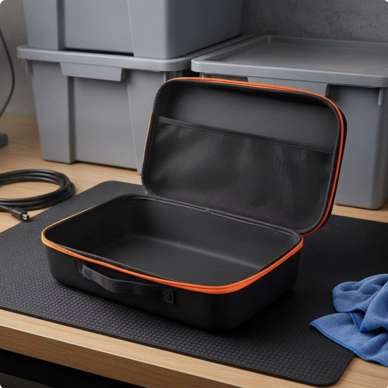 Soporte organizador portátil para taladro inalámbrico con bolsillo de malla - imagen 4