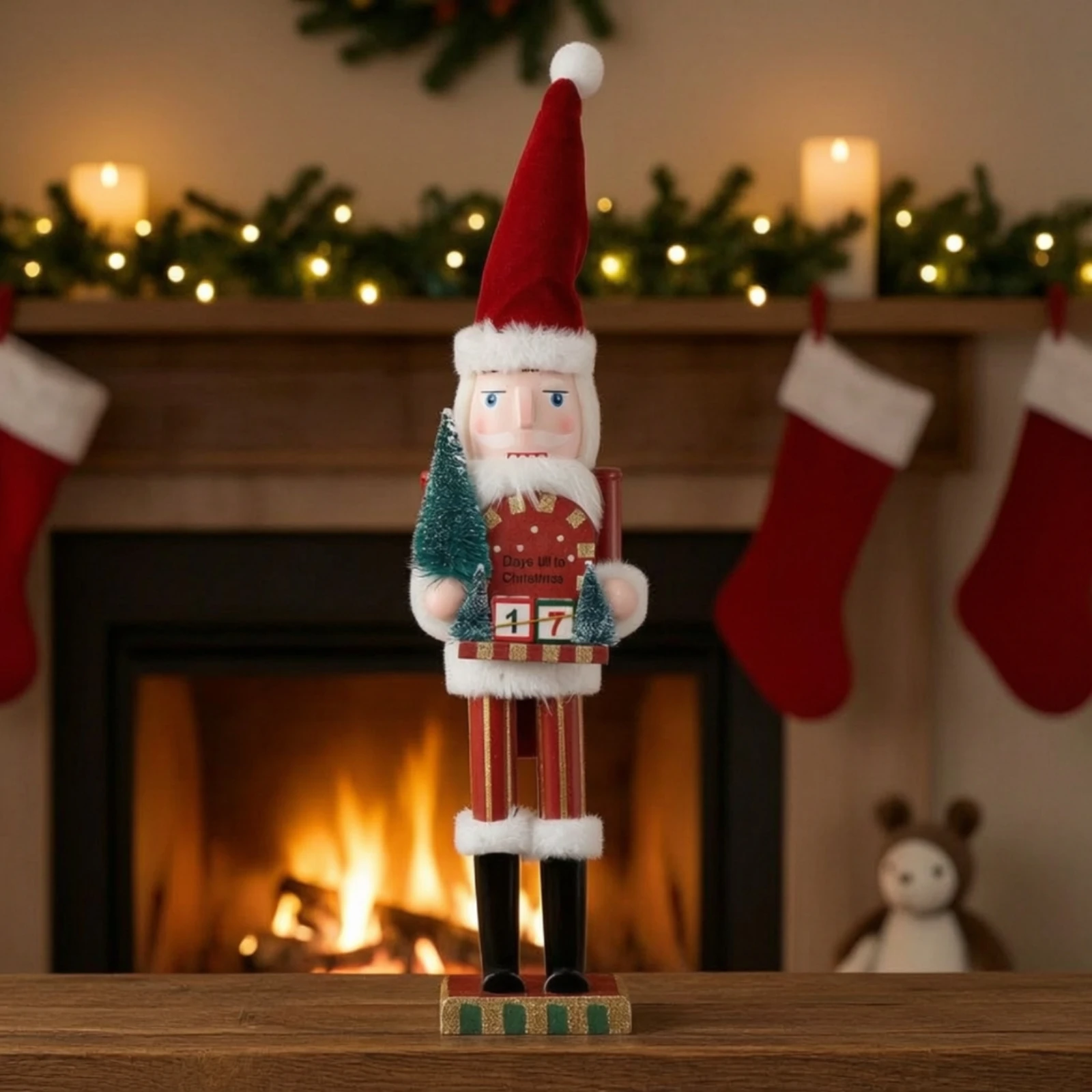 Calendario de Adviento Cascanueces Madera – Decorativo de Mesa