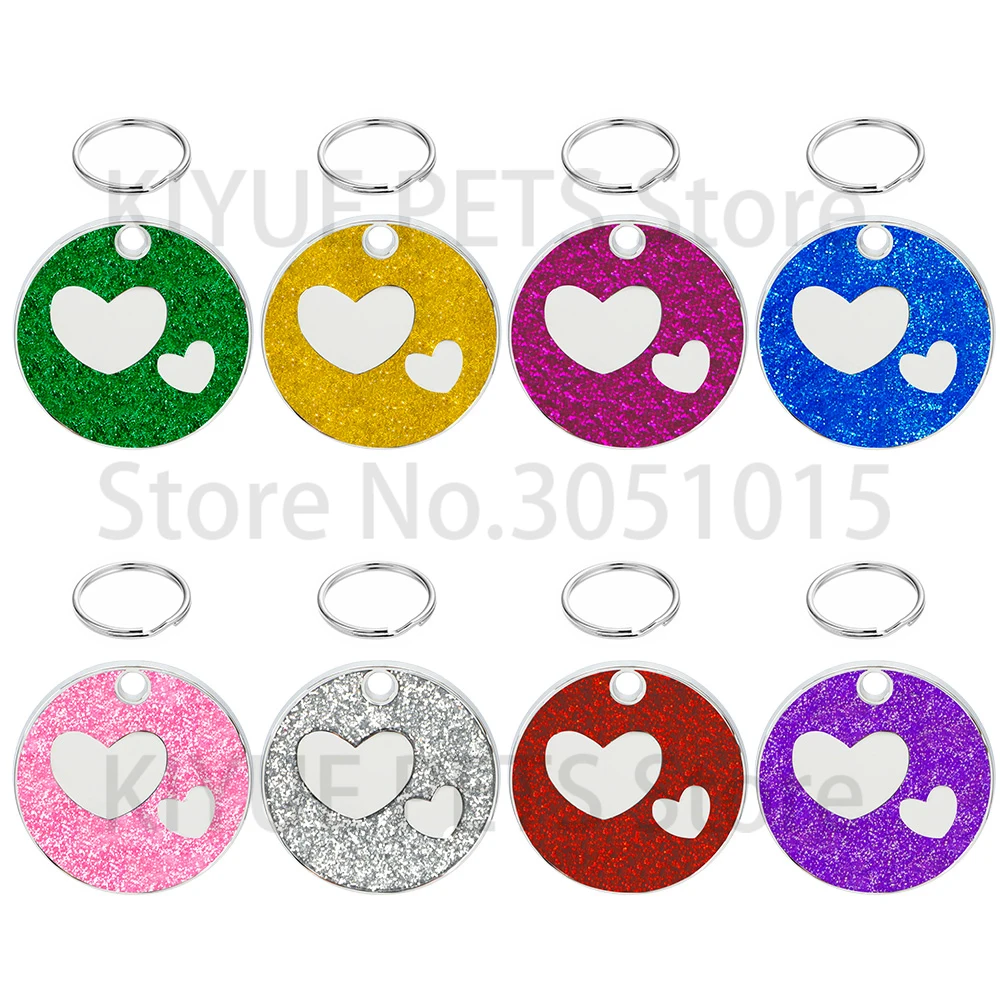 Placa identificación personalizada perro y gato con grabado – Forma corazón - imagen 5