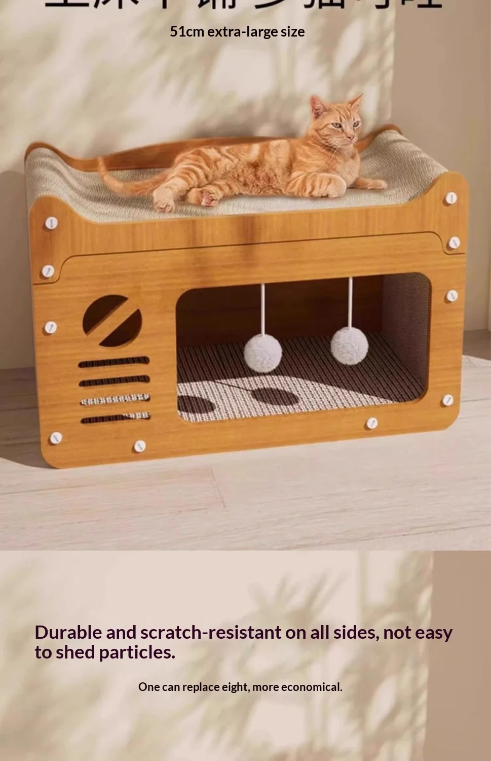Sofá-casa de cartón para descanso del gato