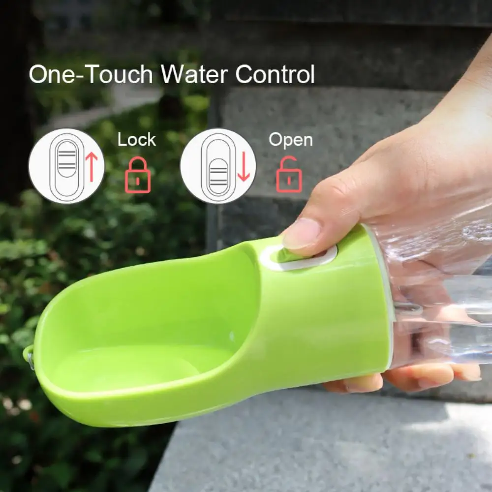 Botella de agua 2 en 1 para perros: tazón portátil sin derrames