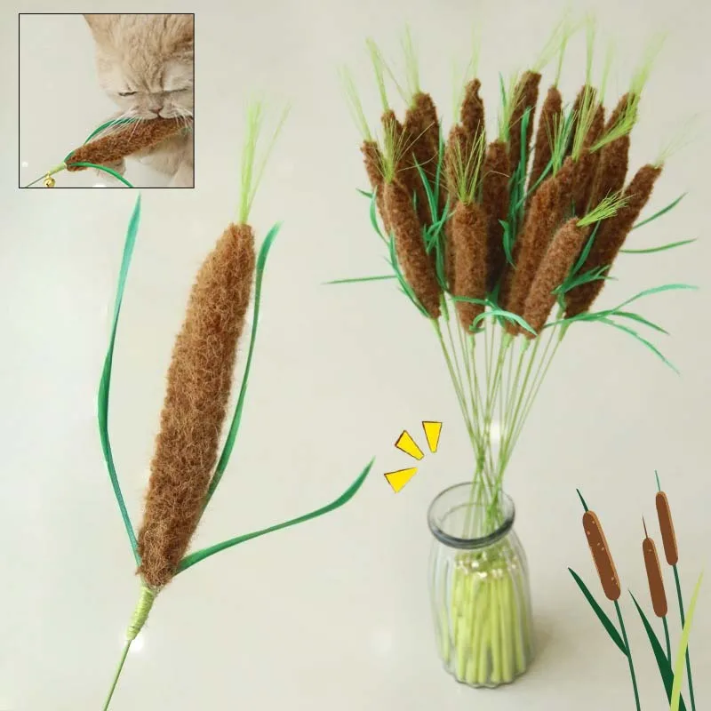 Juguete para gatos con varita, campana chirriante y mordida resistente - imagen 3