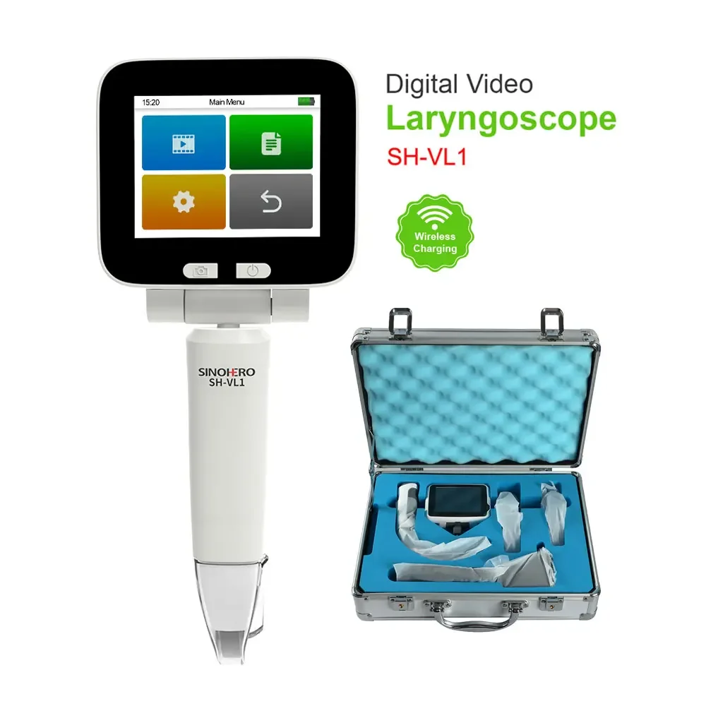 Videolaringoscopio digital tipo Miller flexible para veterinaria