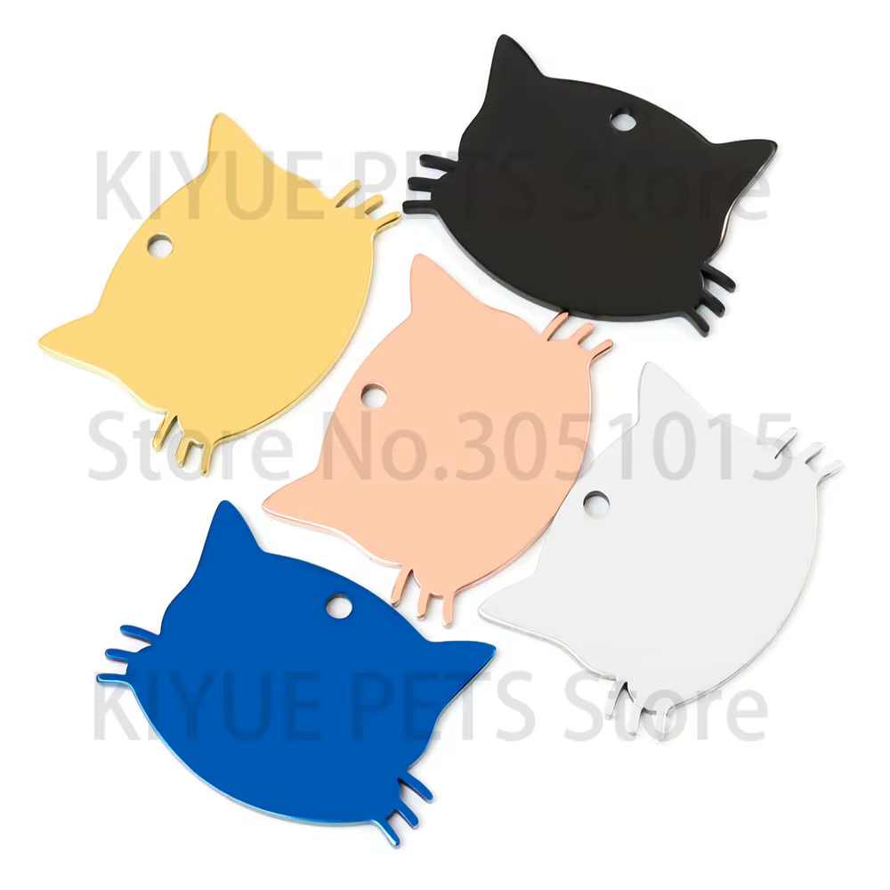 Placas Identificación Gato y Perro, Grabado Personalizado en Acero