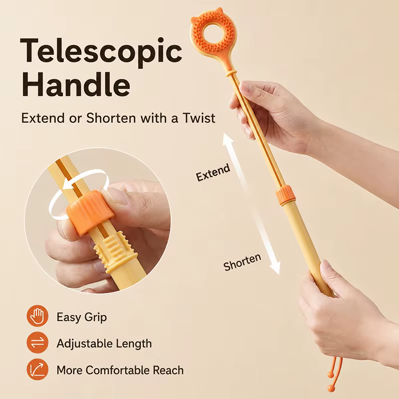 Varita interactiva y masajeador telescópico 3 en 1 para gatos - imagen 2