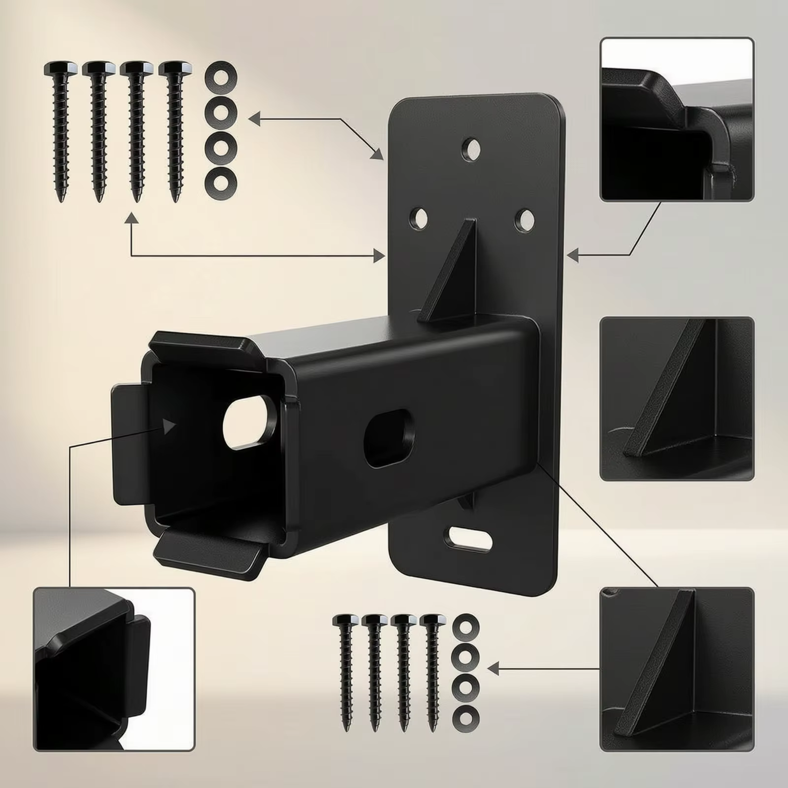 Soporte de pared para receptor de enganche de bicicletas - imagen 4