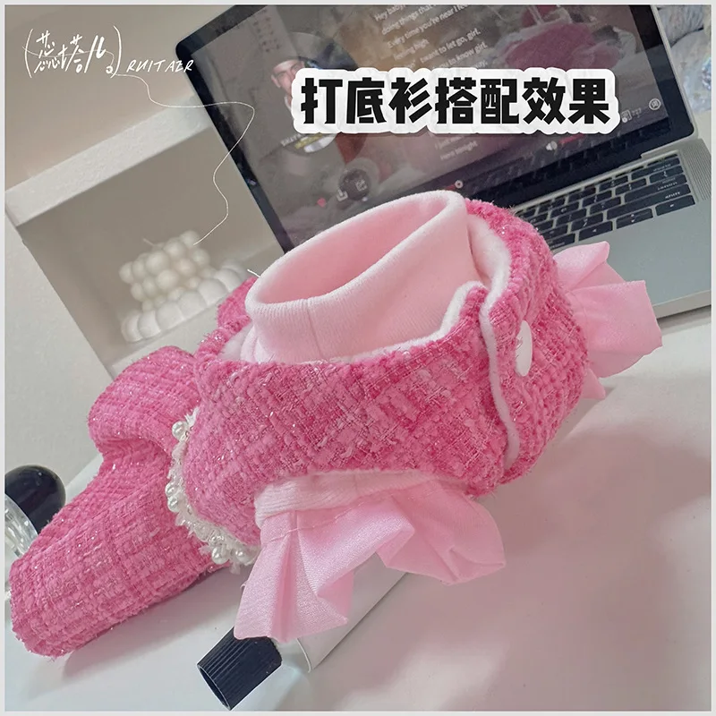 Vestido de princesa rosa con capa para perro pequeño