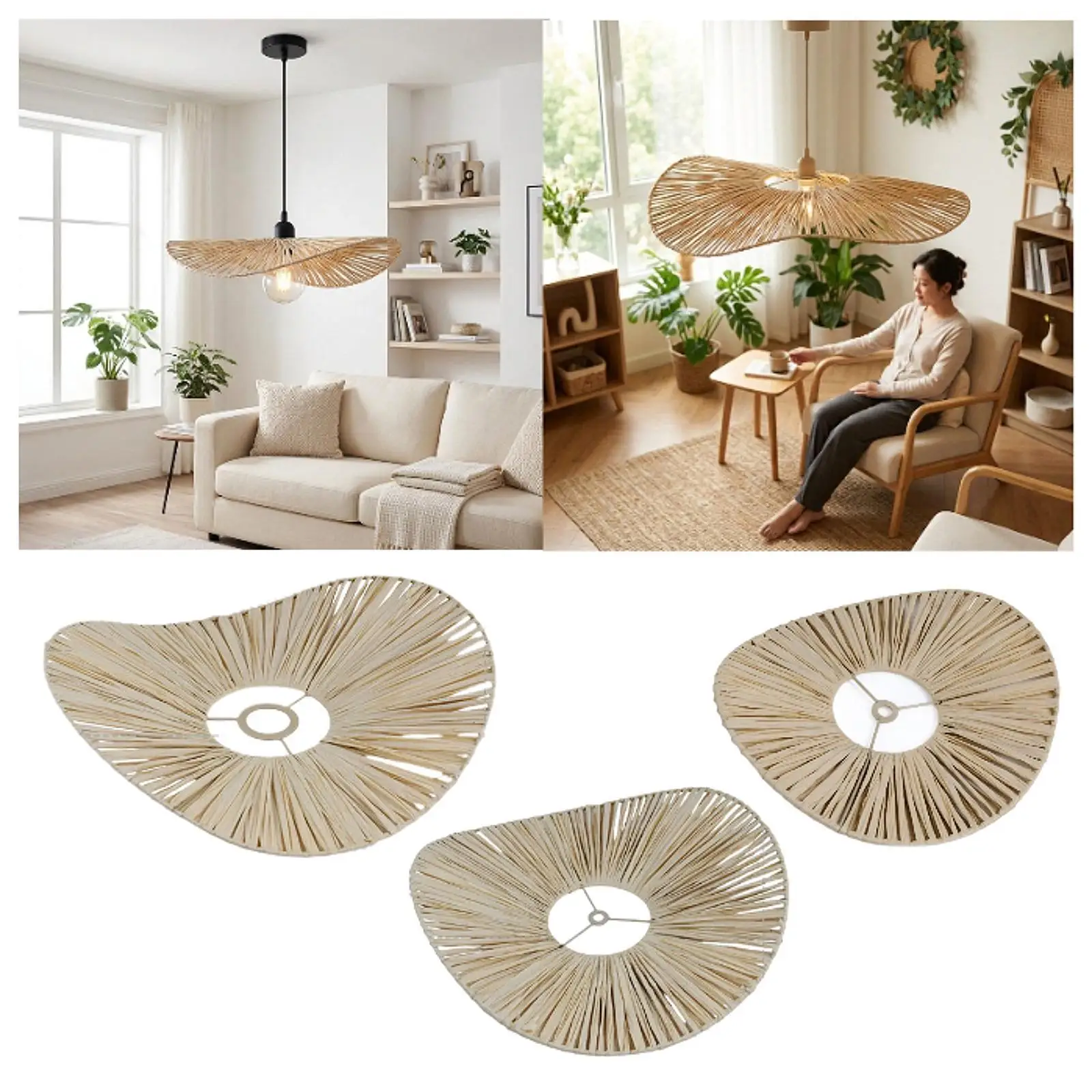 Pantalla de lámpara tejida a mano – Repuesto decorativo para hogar - imagen 5