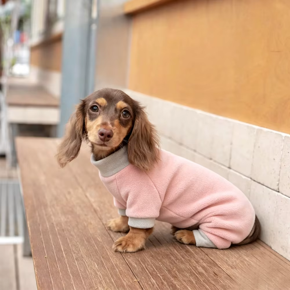 Sudadera forro polar para perro salchicha Dachshund, cubre vientre - imagen 4