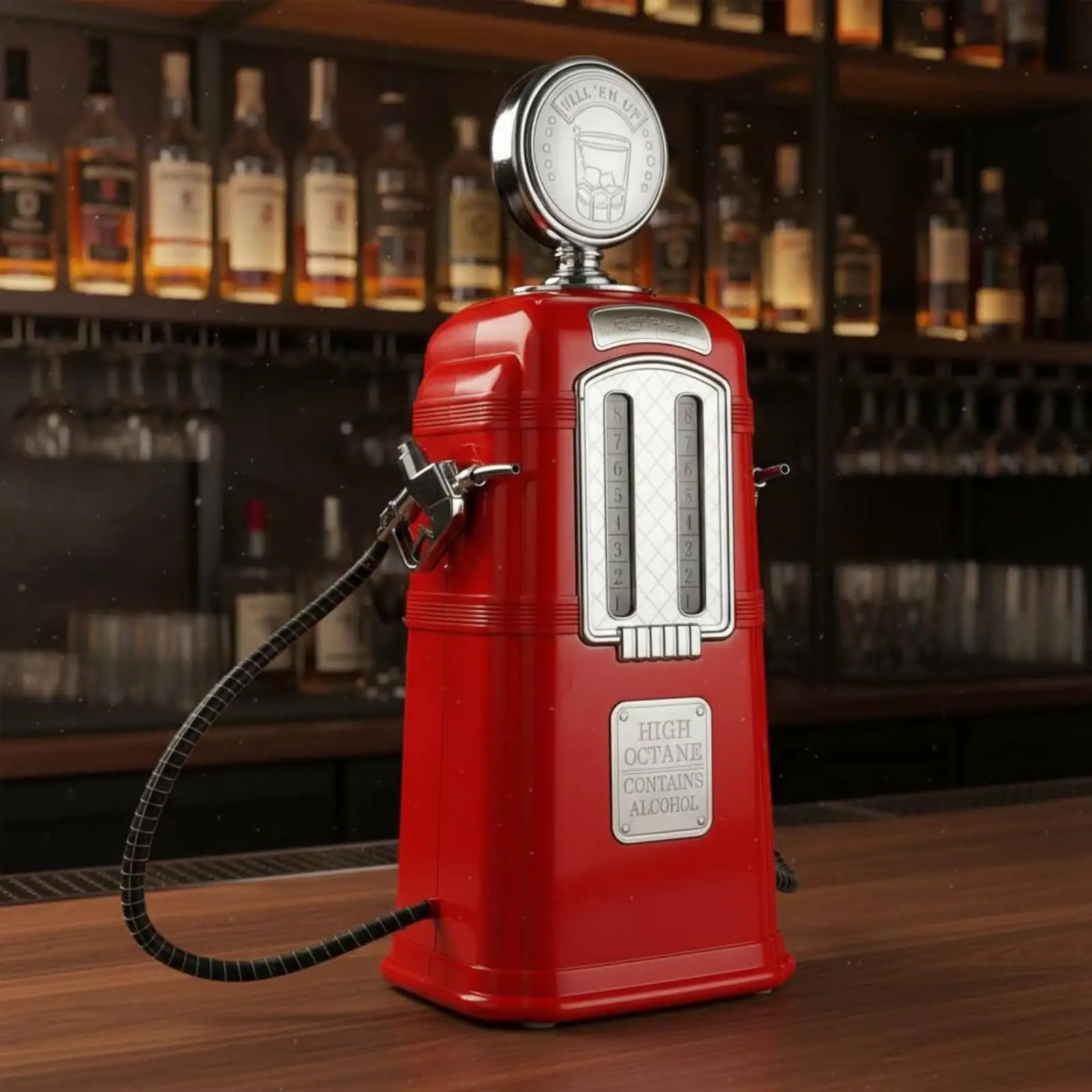 Dispensador de bebidas cromado con doble grifo estilo retro - imagen 5