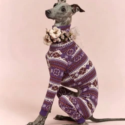 Abrigo forro polar bohemio para perros medianos: galgos y whippets