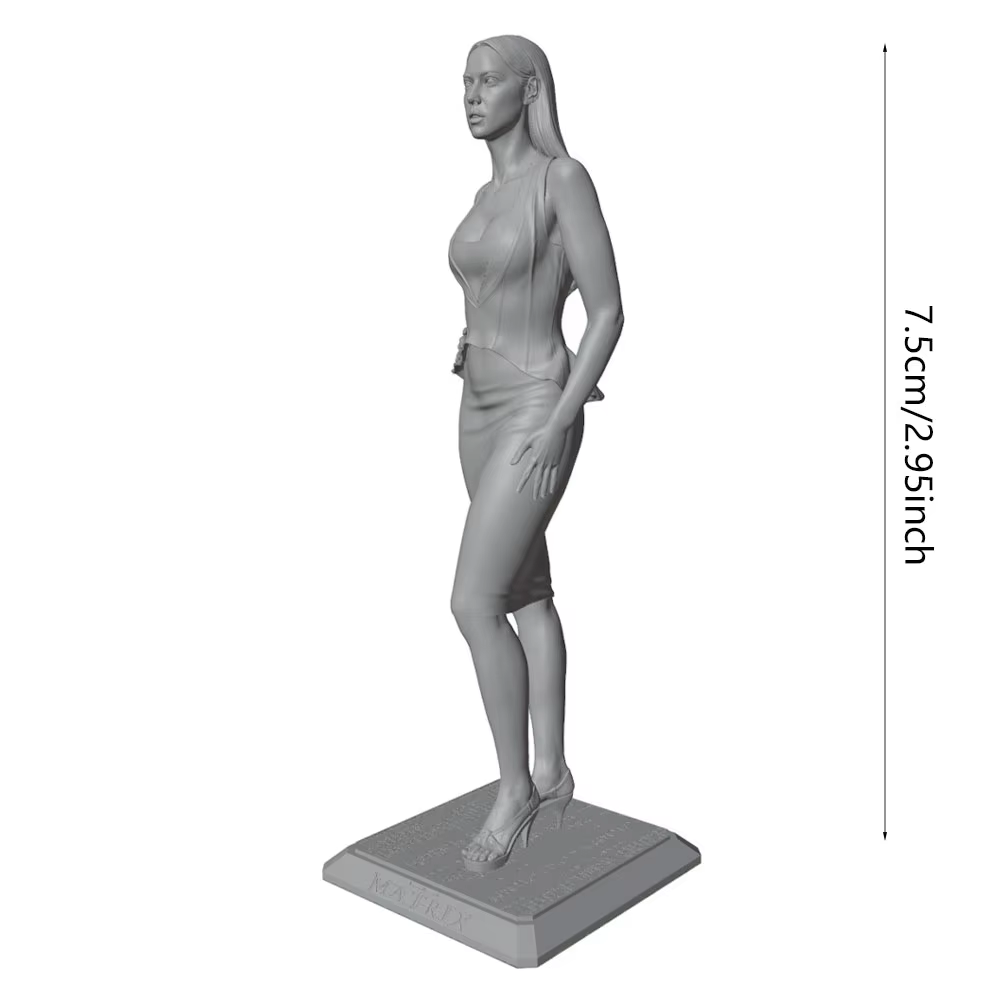 Miniatura de resina para pintar – chica elegante