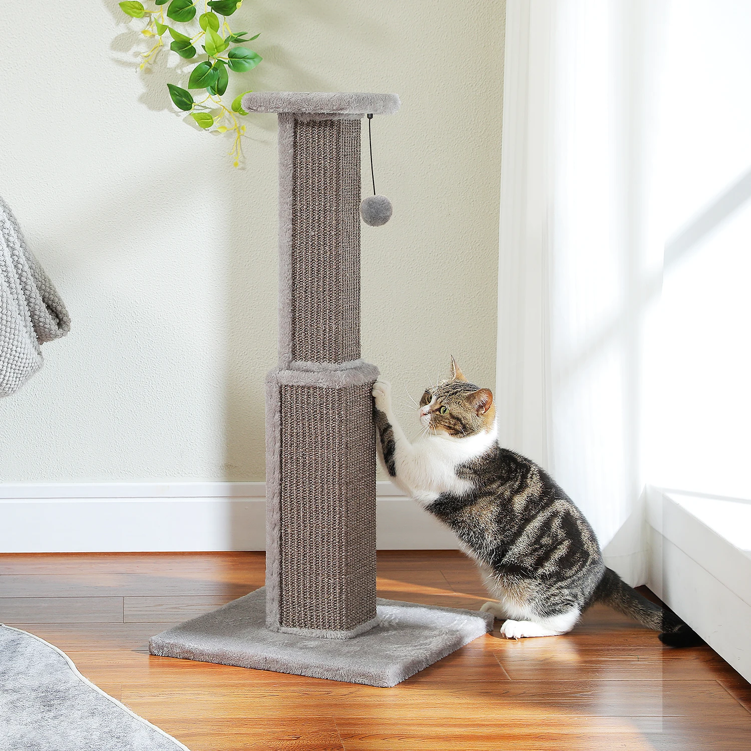 Torre rascador multinivel para gatos con juguetes interactivos - imagen 2