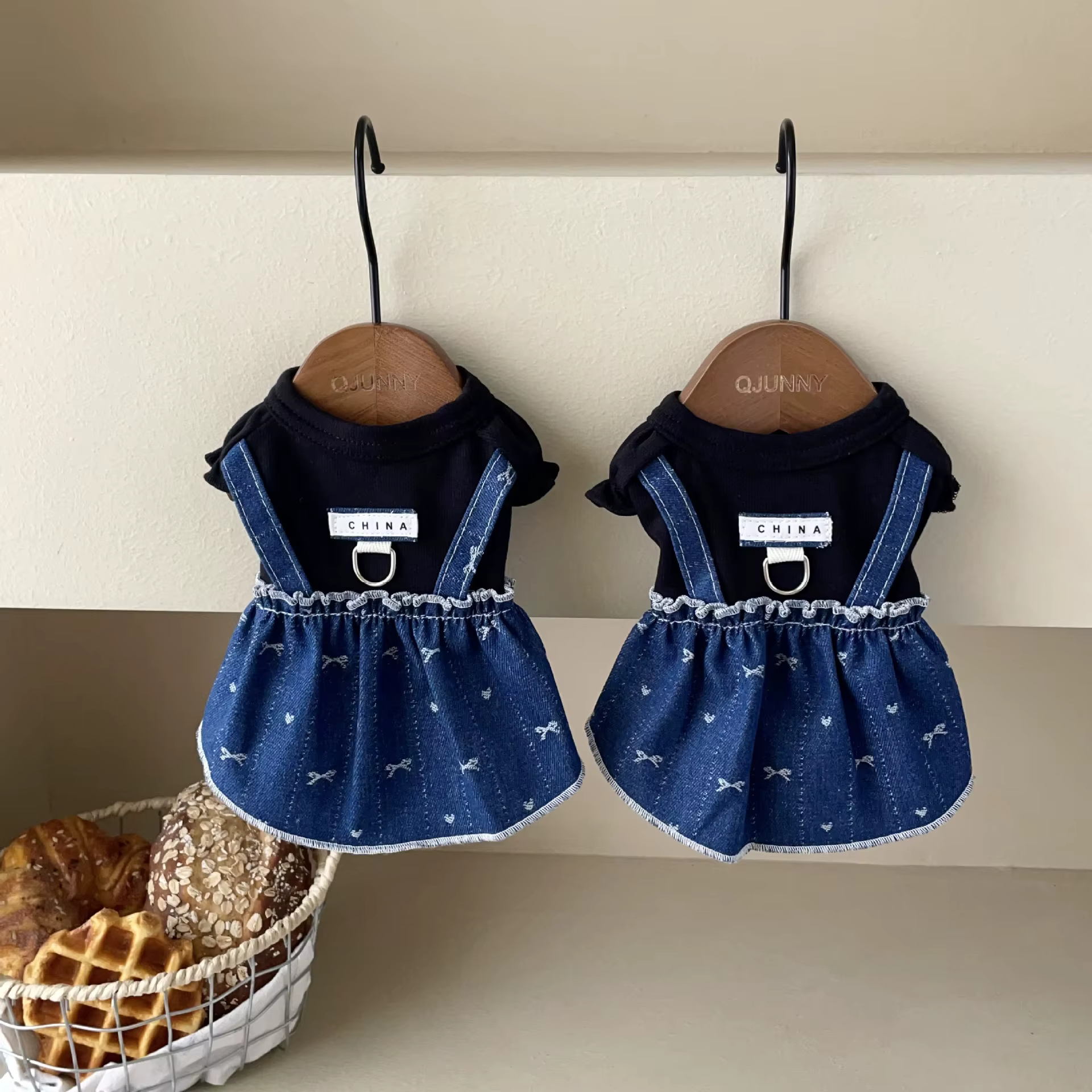 Ropa invierno perros pequeños: camisa vaquera y vestido tirantes - imagen 2